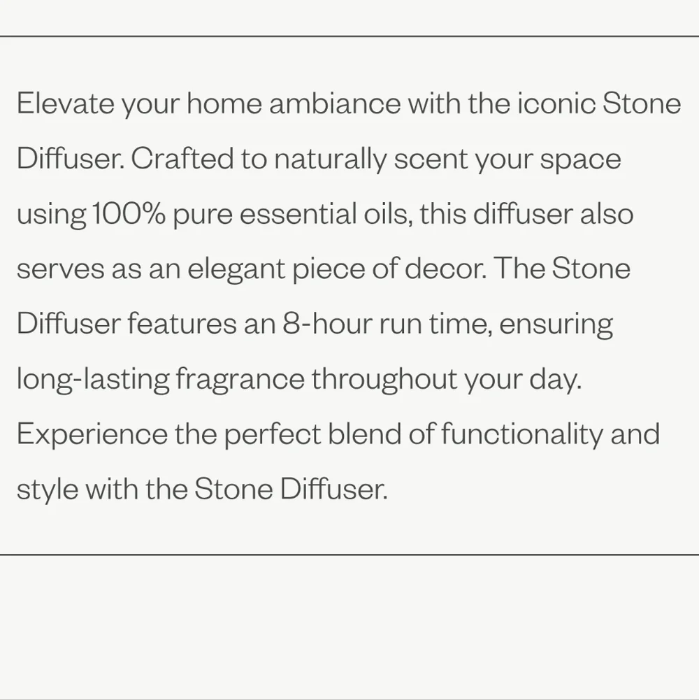 🆕 Vitruvi White Stone Diffuser